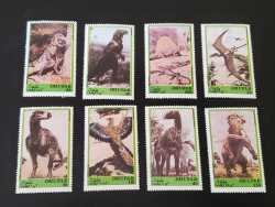 Dhufar, Prehistoric animals, 8 stamps