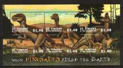 Saint Vincent and the Grenadines, Prehistoric animals, 2002, 6 stamps