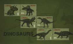 Liberia, Prehistoric animals, 6 stamps