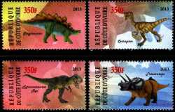Ivory Coast, Prehistoric animals, 2013, 4 stamps