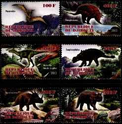 Djibouti, Prehistoric animals, 2013, 6 stamps